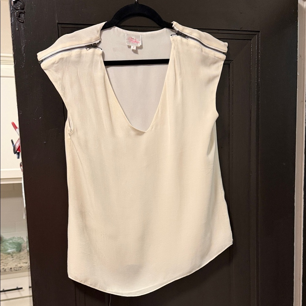 Parker Cream Sleeveless Blouse